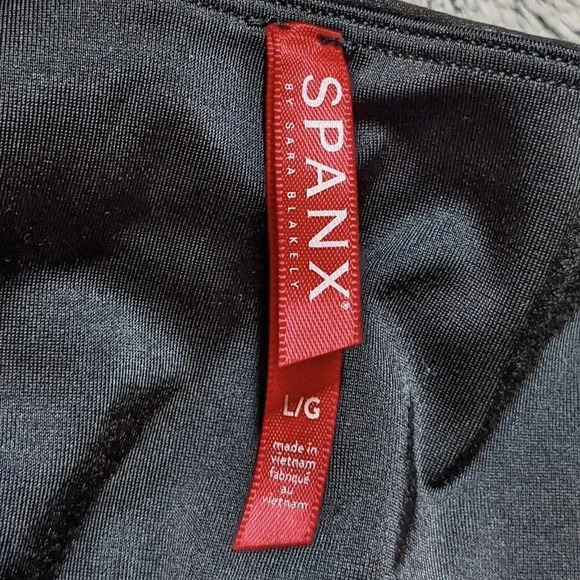 Spanx Black Faux Leather Leggings Full Length Size Large - Picture 3 of 10